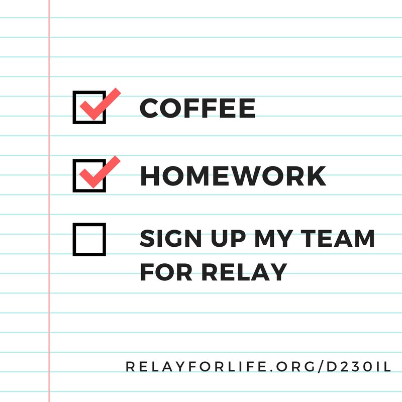 D230Relay's tweet photo. You can register your own team at the 2018 @D230Relay. Have you registered yet? Visit https://t.co/vIfJMCAnmp to sign up now! New this year: You only have to raise $100! #D230relay #fightcancer https://t.co/3kcCj61Igu