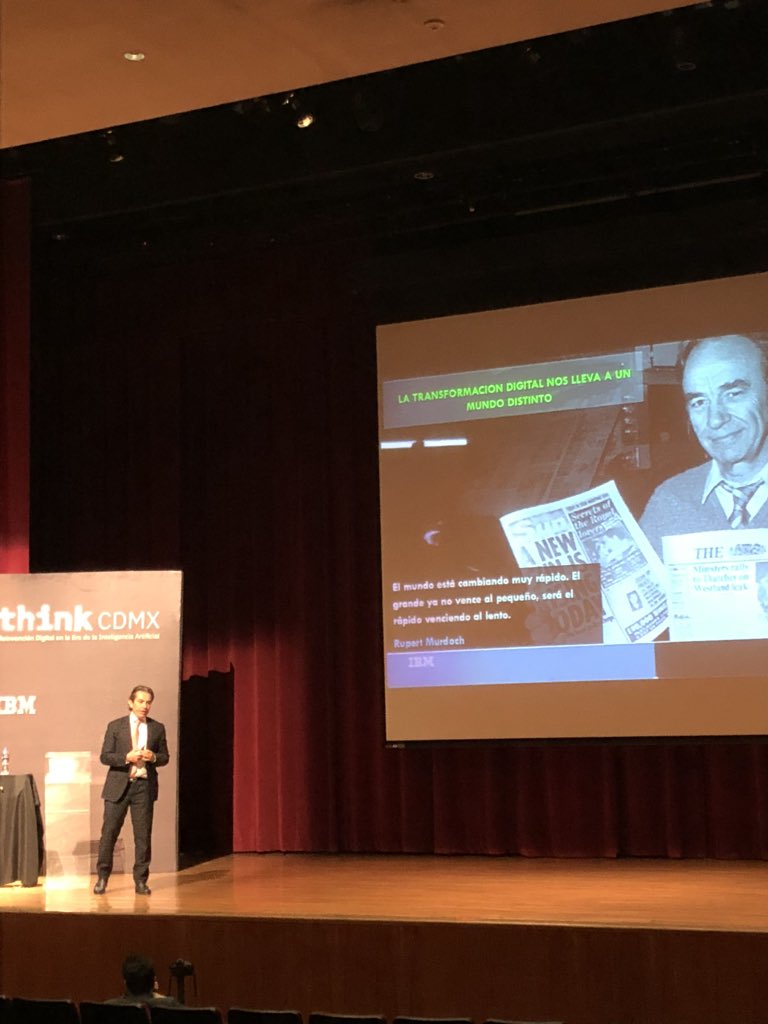 CAndrade70's tweet photo. Iniciando el evento #thinkCDMX ... vamos a ver las tendencias en la #TransformaciónDigital que están cambiando el mundo @ibm_mx https://t.co/p0qQGt0SBK