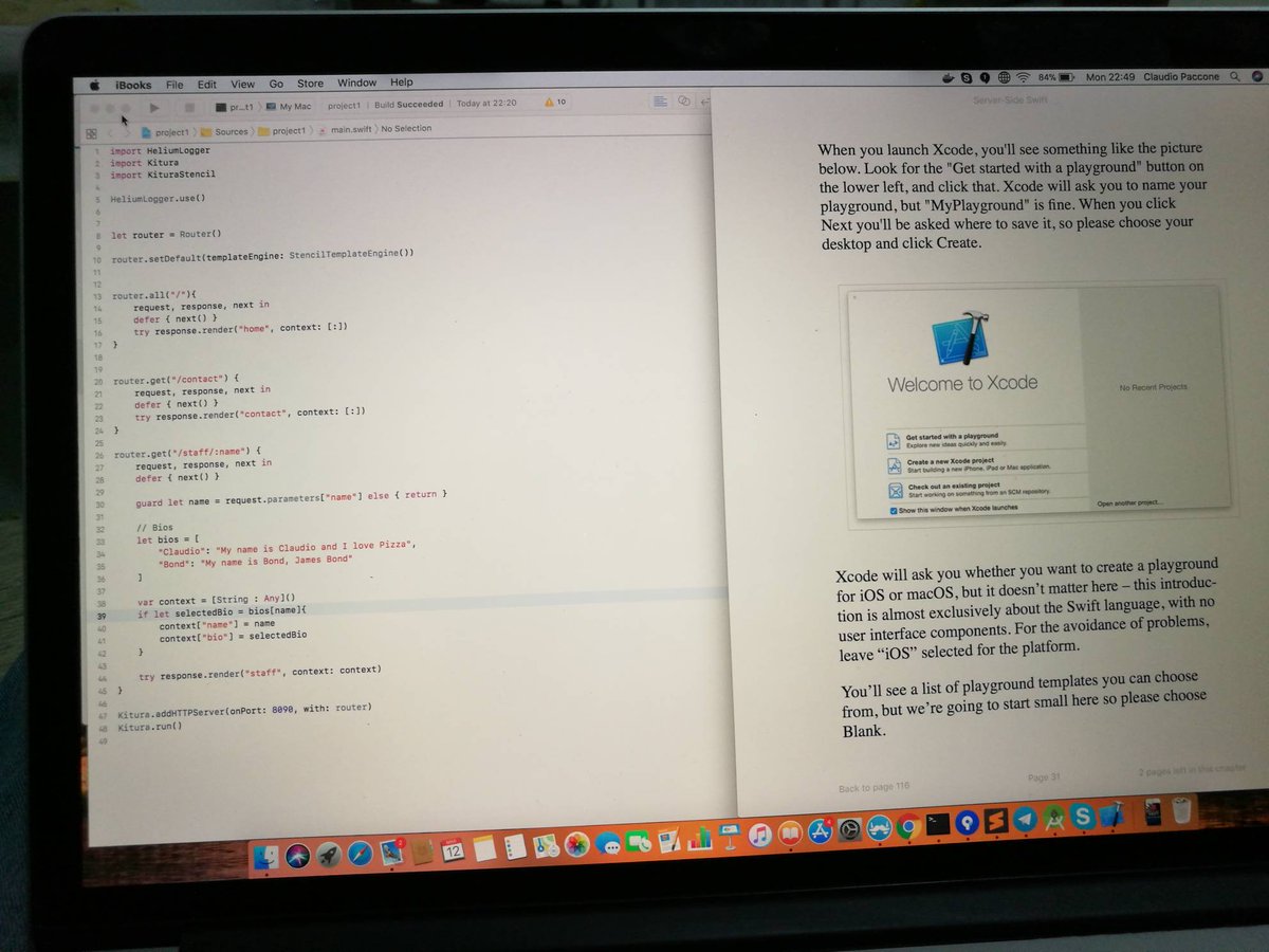 claudio_paccone's tweet image. Always try to reach new goals! #swift #swiftserverside #xcode