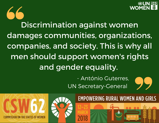 UN's tweet photo. "Women’s abilities are limitless. Women’s ambitions are infinite."

The work of @UN_CSW is vital to end the stereotypes &amp; discrimination that limit women’s &amp; girls’ opportunities.

-- @antonioguterres at #CSW62 https://t.co/FoYdexr1Ro https://t.co/ulFkIiV7u3