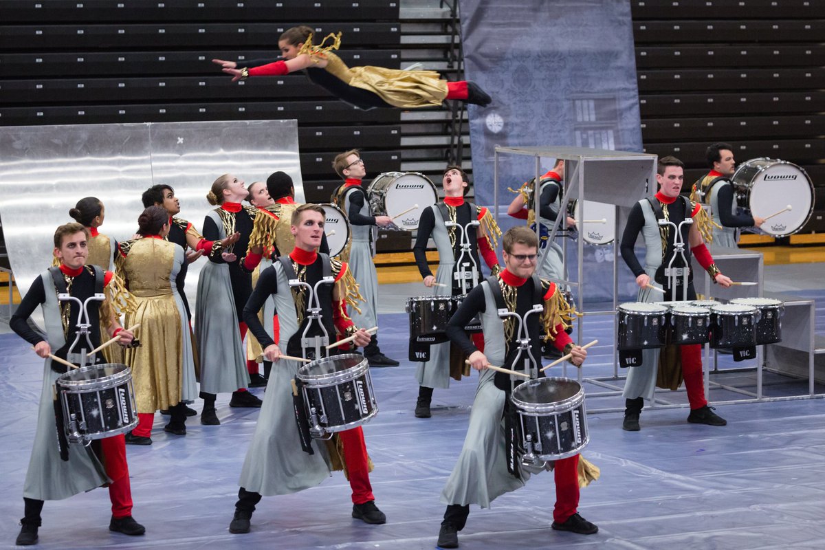 InfinityPerc's tweet image. Kristen (INFINITY VE) leaps during &quot;Dreamscape.&quot;
#INFINITY2k18 #FFCC2018 #WGI2018 #LudwigUltimate #MusserUltimate #Remo #VicFirth #MyVisualPackage #On2Percussion