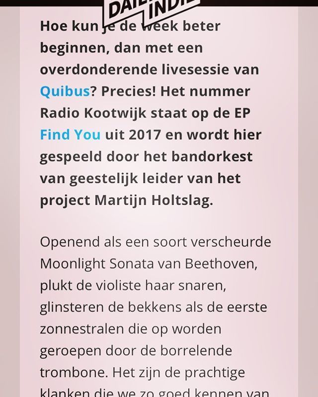 PRIMEUR OP <a href="/thedailyindie/">Daily Indie</a> ! Laatste live video - link in bio! ,
,
,
,
,
#video #live #bass #guitar #music #downtempo #ambient #electronicmusic #relax #yoga #chill #dutch #netherlands #amsterdam #interview #primeur #keys #ableton #live #musicmarketing instagram.com/p/BgPUlDDjmwg/