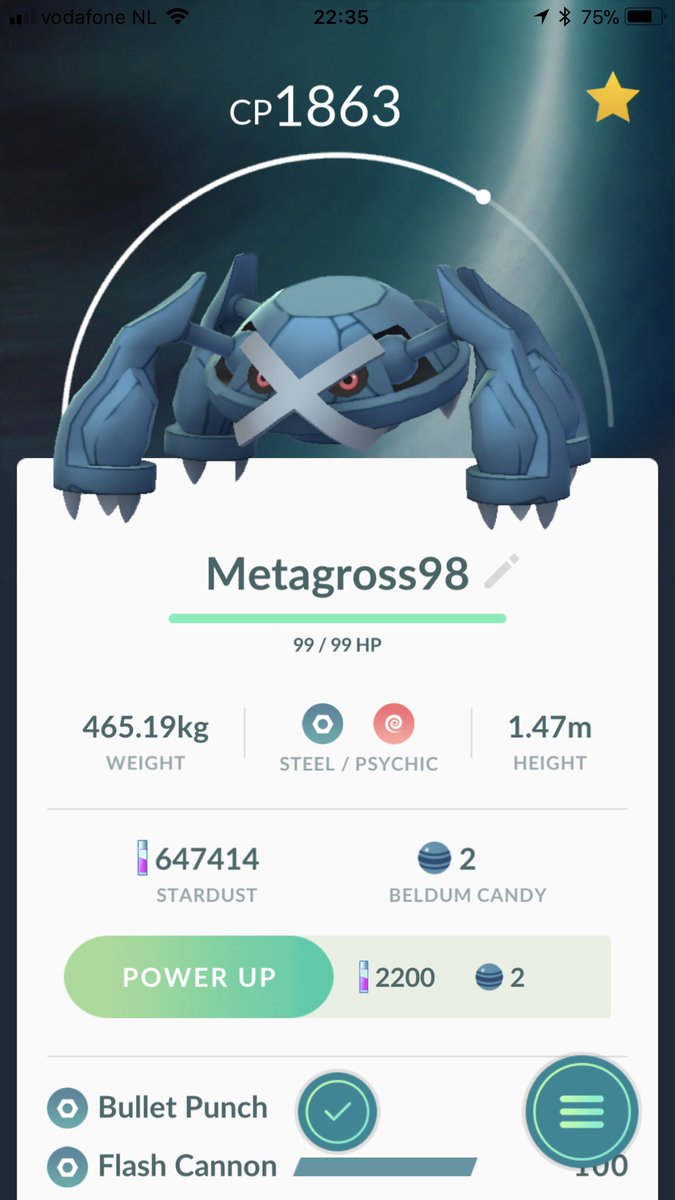 King Nidge I On Twitter Was In Doubt If I Should Evolve My Level 30 Metang But Was Only 69 Iv So Decided To Go For My Level 18 98 Iv Beldum