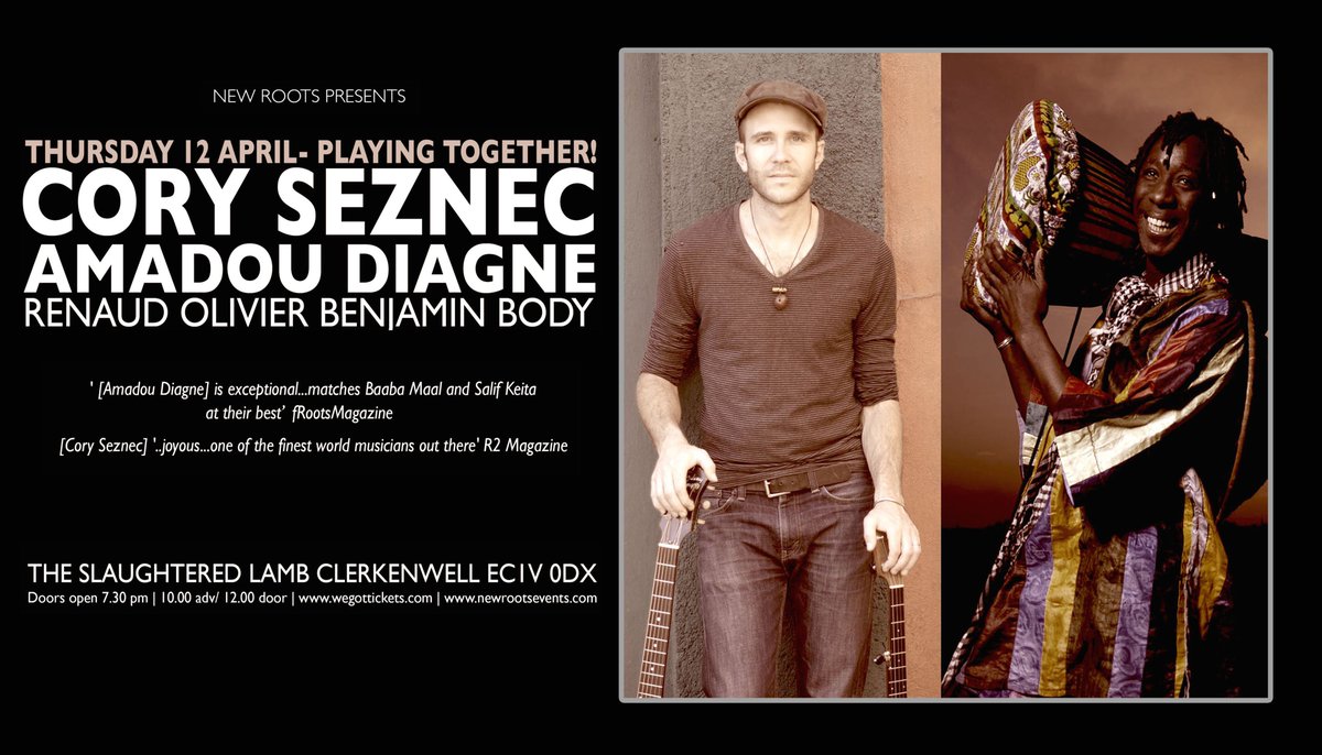 New Roots (@newrootsevents) on Twitter photo What a night in store! <a href="/cocoringo/">cory seznec</a> Cory Seznec & <a href="/amadiagne/">Amadou Diagne</a> Amadou Diagne join forces, with double bass & drums rhyhm section <a href="/slaughteredlam/">The Slaughtered Lamb</a> 12 April. Two sets, dpprs 7.30 pm, don't miss it! Tix wegottickets.com/event/433932 <a href="/SonglinesMag/">Songlines Magazine</a> <a href="/Fatea_Magazine/">Fatea</a> <a href="/frootsmag/">podwireless - local music from out there</a> <a href="/LondonFolkMusic/">David - Web3之加密大卫</a> What a night in store! <a href="/cocoringo/">cory seznec</a> Cory Seznec & <a href="/amadiagne/">Amadou Diagne</a> Amadou Diagne join forces, with double bass & drums rhyhm section <a href="/slaughteredlam/">The Slaughtered Lamb</a> 12 April. Two sets, dpprs 7.30 pm, don't miss it! Tix wegottickets.com/event/433932 <a href="/SonglinesMag/">Songlines Magazine</a> <a href="/Fatea_Magazine/">Fatea</a> <a href="/frootsmag/">podwireless - local music from out there</a> <a href="/LondonFolkMusic/">David - Web3之加密大卫</a>