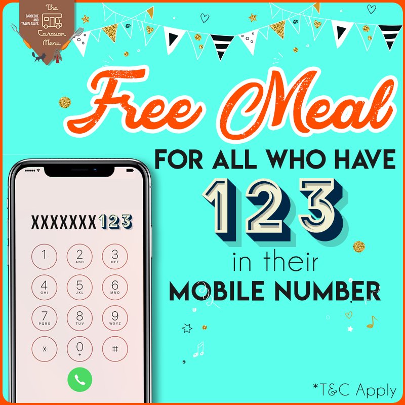 caravan_menu's tweet photo. Get ready for the #MobileNumberContest! If your mobile number has this digits-sequence, you win a FREE Meal at #TheCaravanMenu, it's that simple! Comment &amp; let us know if you’re among the lucky ones &amp; claim your prize at our #restaurant. #Contest #ContestAlert #Thane #PlayAndWin https://t.co/Tv8mq8yLSg