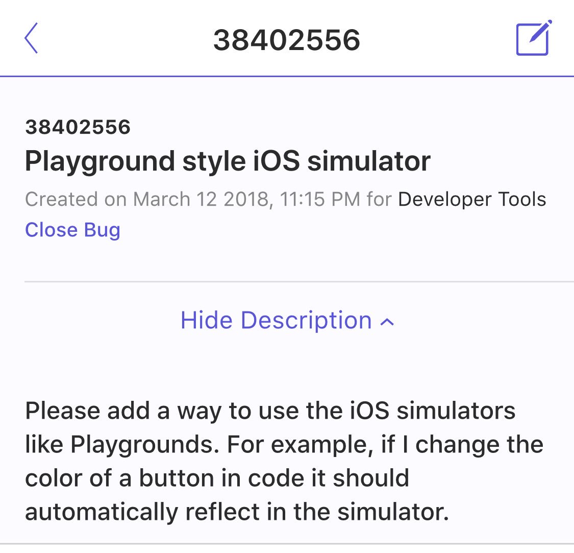 niazoff's tweet image. Go send one folks. #xcode10