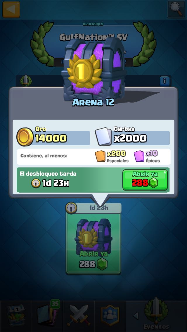 Torneo OP para nuestras ramas, torneo de 10k gemas para 80 personas.