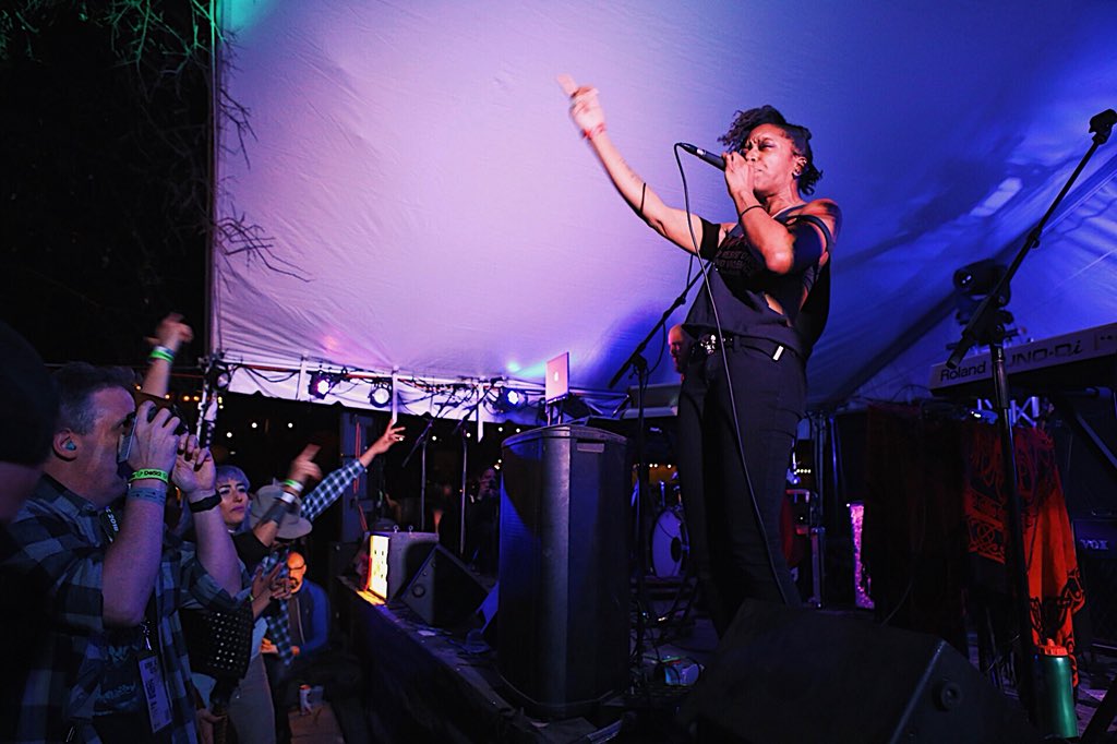 Do512's tweet photo. Hell yeah. #TroubleInTheStreets came to PARTY. Make sure you catch them this #SXSW. What a show. | #do512 @HARDER @deepeddyvodka @karbachbrewing 📷 @daniellehopev https://t.co/aY66REnk3i