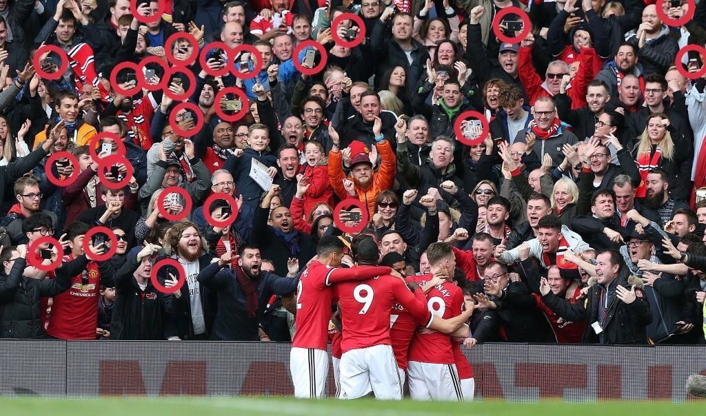 I’ve keep seeing these photos being shared. Regardless of your team, just look at the difference - one is full of passion and the other is full of spectators who have forgotten how to live in the moment.