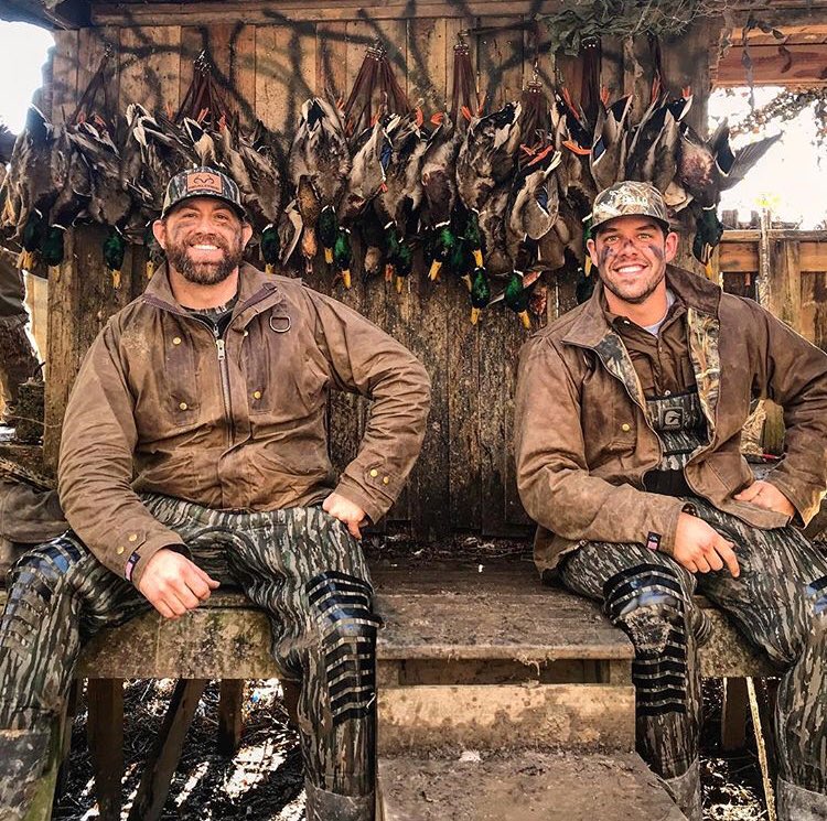 Greg Camp &amp; Bryce Petty after the final #duckhunt of 2018 at Ole South Outtfitters