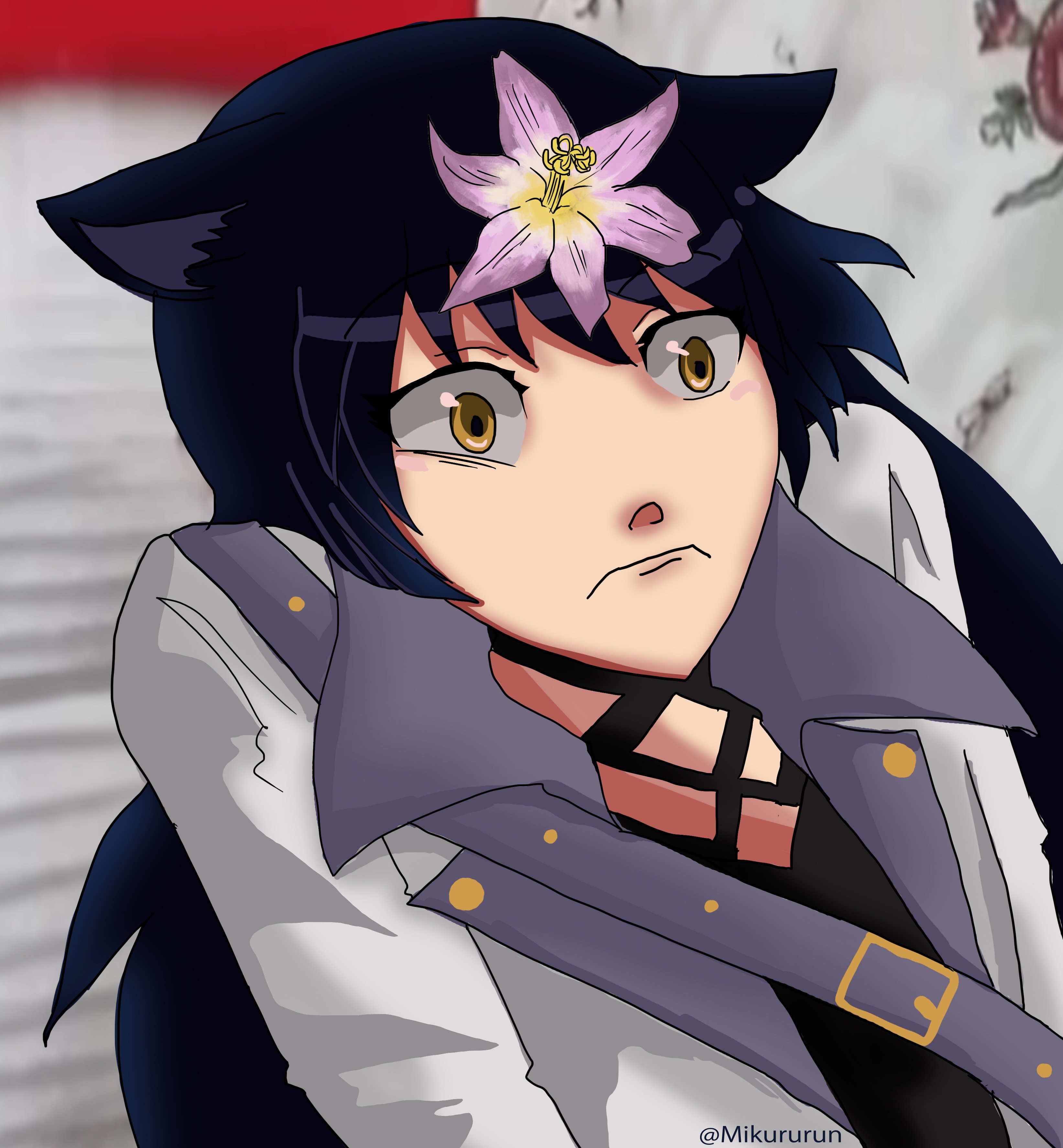 ⚡️Miku⚡️丨 on X: ""Blake.exe has stopped working" (and the flower is a  belladonna) #RWBY #BlakeBelladonna #cat https://t.co/uuyL7WbkeF" / X