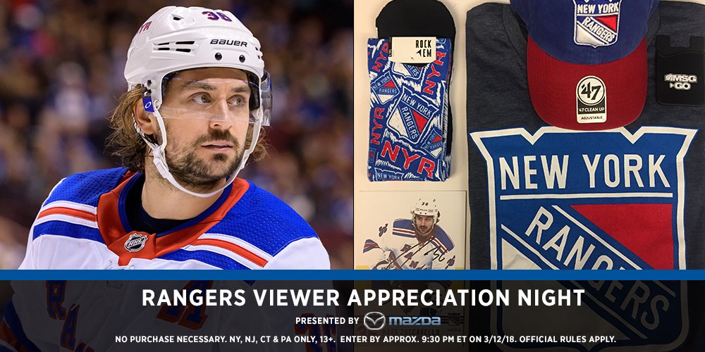MSGNetworks's tweet photo. #NYR prize pack alert, this time featuring a player card signed by @zuccarello36!! Who wants it?? RT this and tune-in to MSG! https://t.co/jwQs1VBTWI
