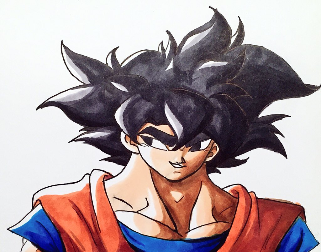 Niicasso's tweet photo. Here’s a quick Goku doodle I did in class today. When in doubt, ALWAYS DRAW GOKU

#DrawDBWeekly https://t.co/apV7ap6M38