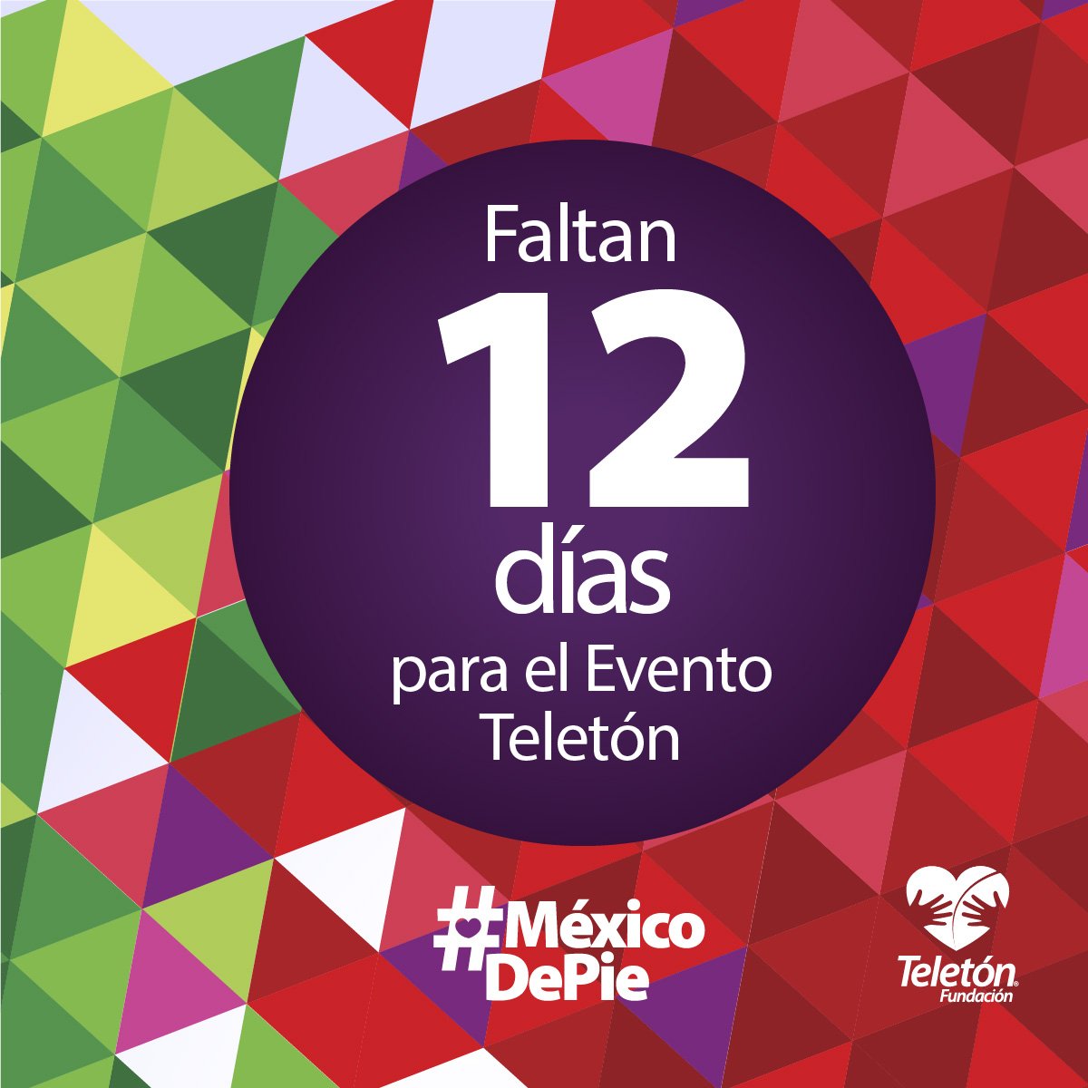 TeletonMexico's tweet photo. ¡Ya queremos comenzar!

Pero aún nos faltan 12 días 🗓 para dar inicio al Evento Teletón. 

#MéxicoDePie https://t.co/G8HuyDK0A1