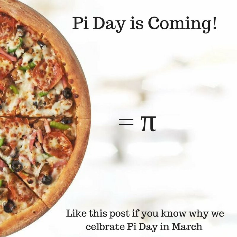 PJ_Yakima's tweet photo. Pi Day is coming! 

Have you ever celebrated Pi Day ? 
A. Yes we always get pizza! 
B. No what is Pi Day? https://t.co/O8N1K8fAn0