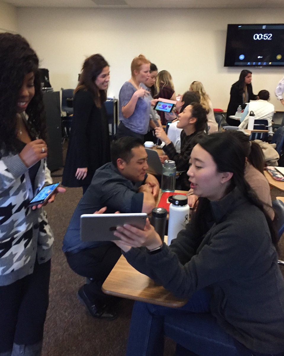 linguameister1's tweet photo. Sharing educational apps in Student Teaching Seminar tonight. It's like speed dating for tech! #BiolaSOE https://t.co/mLNVgKSpw9