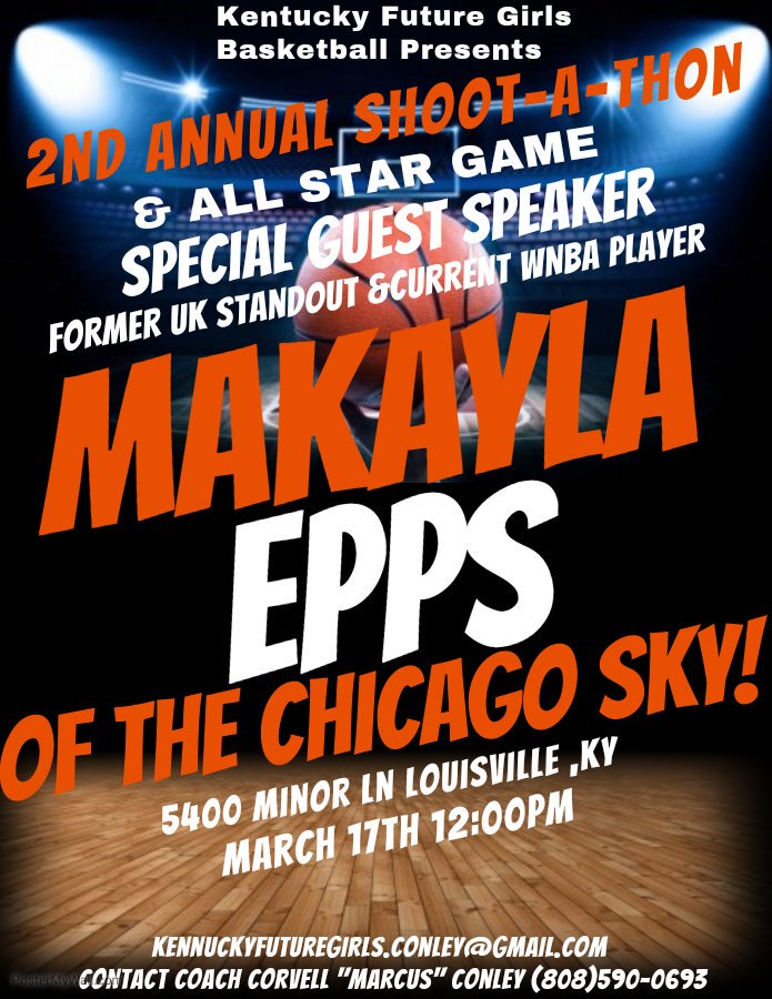 🚨🚨🚨🚨THIS SATURDAY 17 MARCH 2018 EVANGEL CHRISTIAN SCHOOL IN LOUISVILLE IS THE PLACE TO BE!!! KENTUCKYS VERY OWN  AND CURRENT WNBA PLAYER MAKAYLA EPPS WILL BE IN THE BUILDING!🚨🚨🚨🚨

#KETUCKYFUTURE 
#WEARETHEPROCESS 
#SCHOLARSHIPSOVERCHAMPIONSHIPS 
#SHOWUPMANDSHOWOUT
