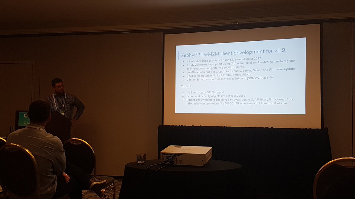 kartben's tweet photo. Learning about support for @OpenMobileA #LWM2M support in @ZephyrIoT. Great to hear it just works when connected to @EclipseIoT #Leshan :-) #lfelc #openIoT https://t.co/C8rJNzXE83