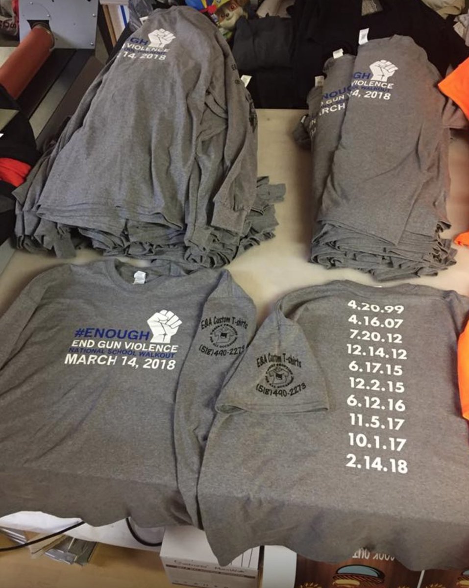 izzyrutkey15's tweet photo. Thank you so much to E&amp;A Custom T-Shirts for making 230 shirts in just 4 days! They look great!! Pick up your shirt during any lunch tomorrow in the cafeteria tomorrow!! https://t.co/U1PcVmIFI2