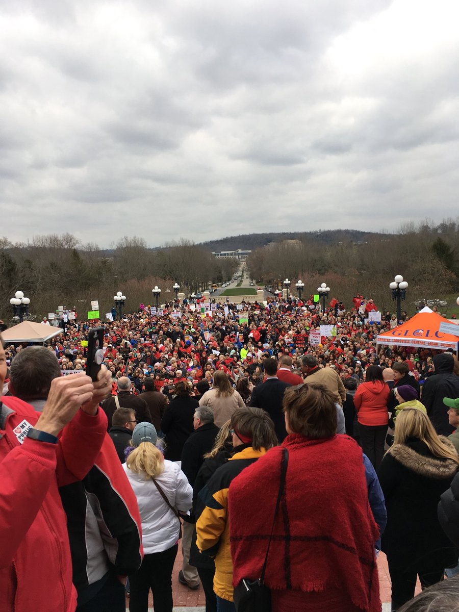 KYEducators's tweet photo. Thanks to everyone who came out for the People’s Movement Rally tonight!   Let’s keep the momentum going and take the message back to our local communities! https://t.co/0x1dLD3qI2