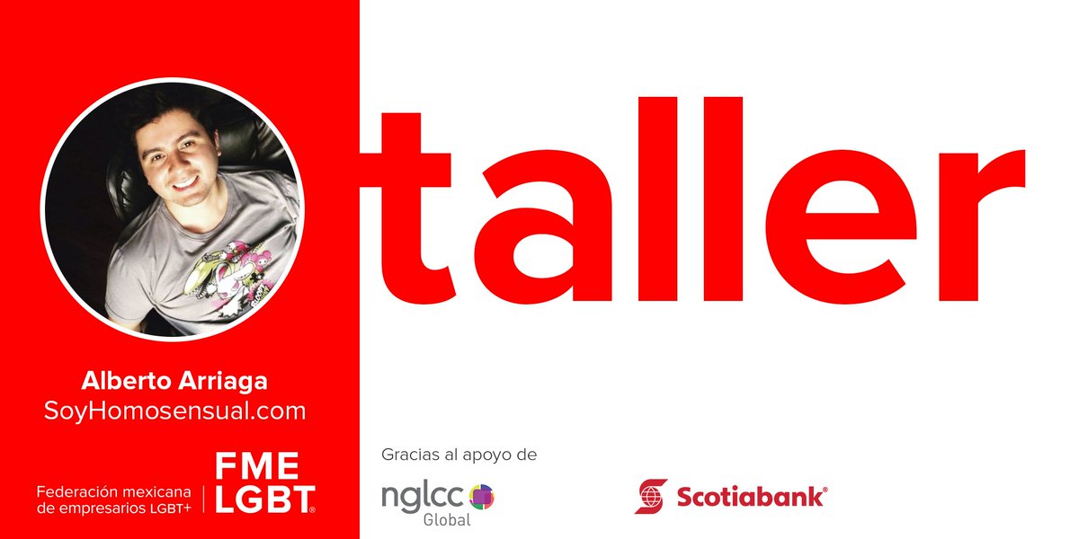 FMELGBT's tweet photo. Te invitamos al taller de Estrategia de Redes Sociales con Alberto Arriaga, director de @SoyHomosensual, este 6 de abril en la Ciudad de México. https://t.co/MCRgz9gsOp