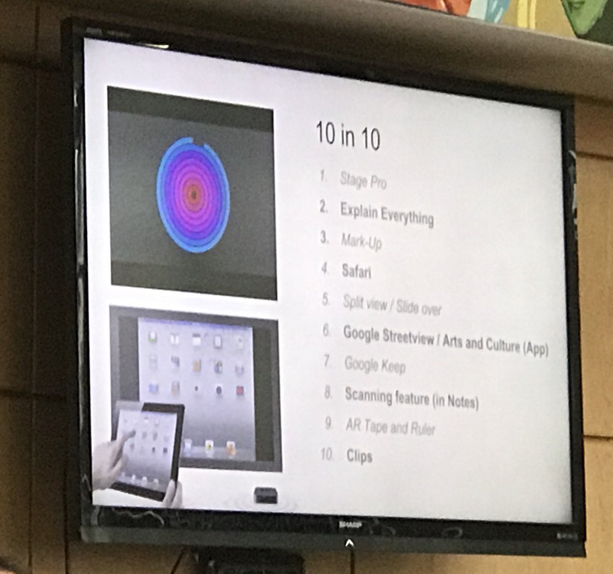 MrsMTroy's tweet photo. SMS Computer teachers led the faculty in iPad training at our after school meeting.  Teachers are learners too! #scarsdalemspride https://t.co/2GRK9gV98R