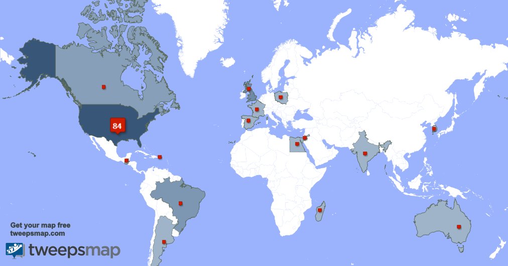 My followers are in USA(81%), UK.(5%)... Get your map too: tweepsmap.com/!ycurpcrfect