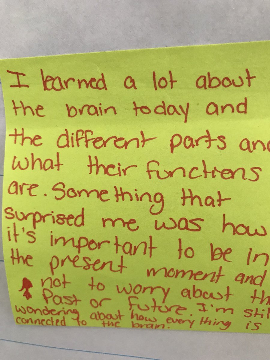 mgmacmillan's tweet photo. Look what we learned about the brain! Making connections this morning with @maplecreekSD43 Ms Burdock’s 6/7’s on brain function and mindfulness - thanks for a great morning! @kimschon @HarpreetEsmail @RobertGZambrano @McCombAndrea @sunshinerach2 https://t.co/vb1thQ2DKF