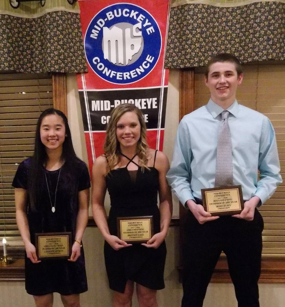 Congratulations to the 2017-2018 MBC Players of the Year: Celeste Ryman - Loudonville: Girls Basketball, Britney Sage - Loudonville: Girls Swimming, Ross Kuhn - Crestview: Boys Swimming, Jared Jakubick - St. Peter's: Boys Basketball <a href="/LoudonvilleGame/">Redbird Athletics</a> <a href="/CrestviewAD/">Crestview Athletics</a> <a href="/StPete_Spartans/">St. Peter's Sports</a>