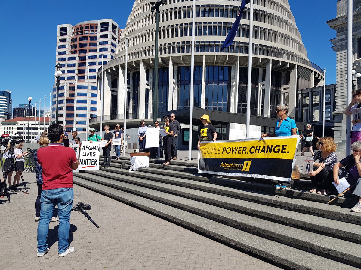 PeaceActionWGTN's tweet photo. Ngā mihi ki everyone who signed the petition and everyone who came out to tautoko the #HitAndRunNZ crew and to hold @NZDefenceForce to account for their crimes. #Peace https://t.co/JvkU9hV7Fj