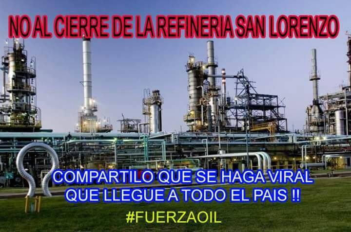 gercristofaro's tweet photo. @Ciro6as Hola, Ciro! Che, por favor ayudanos a difundir esto que nos afecta a todos en la zona. Casi 1000 flias a punto de quedar sin trabajo por inminente cierre de la Refinería San Lorenzo. Gracias miles! https://t.co/Ju9657wcqk
