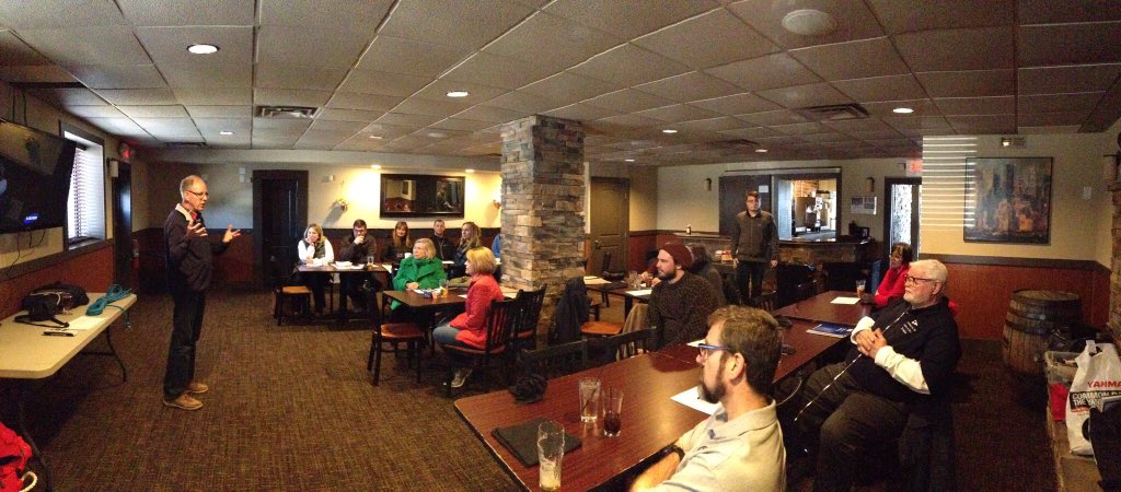 15 people training to be racing crew at our sailing seminar!