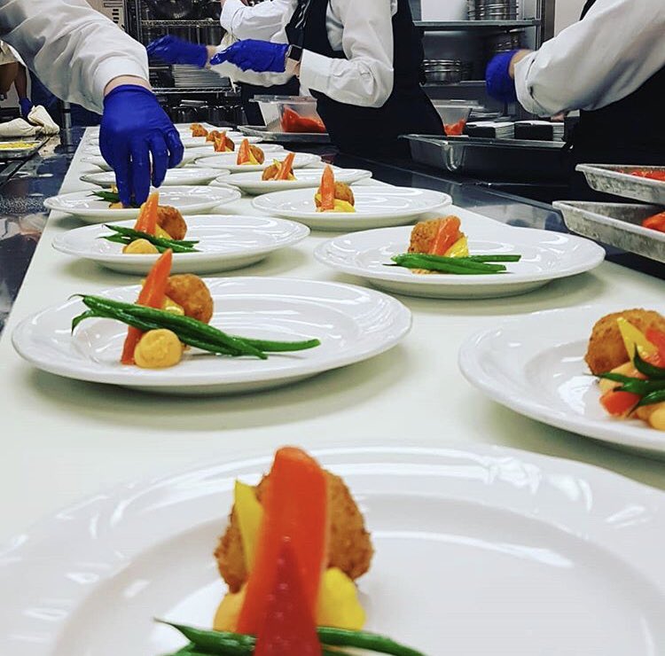 yegconvention's tweet photo. Our award-winning culinary team is proudly serving a special dinner for our next generation of chefs for the @HSCCYeg! 
#hscc2018 #yegevents #yegscc https://t.co/r96dcQrJbc