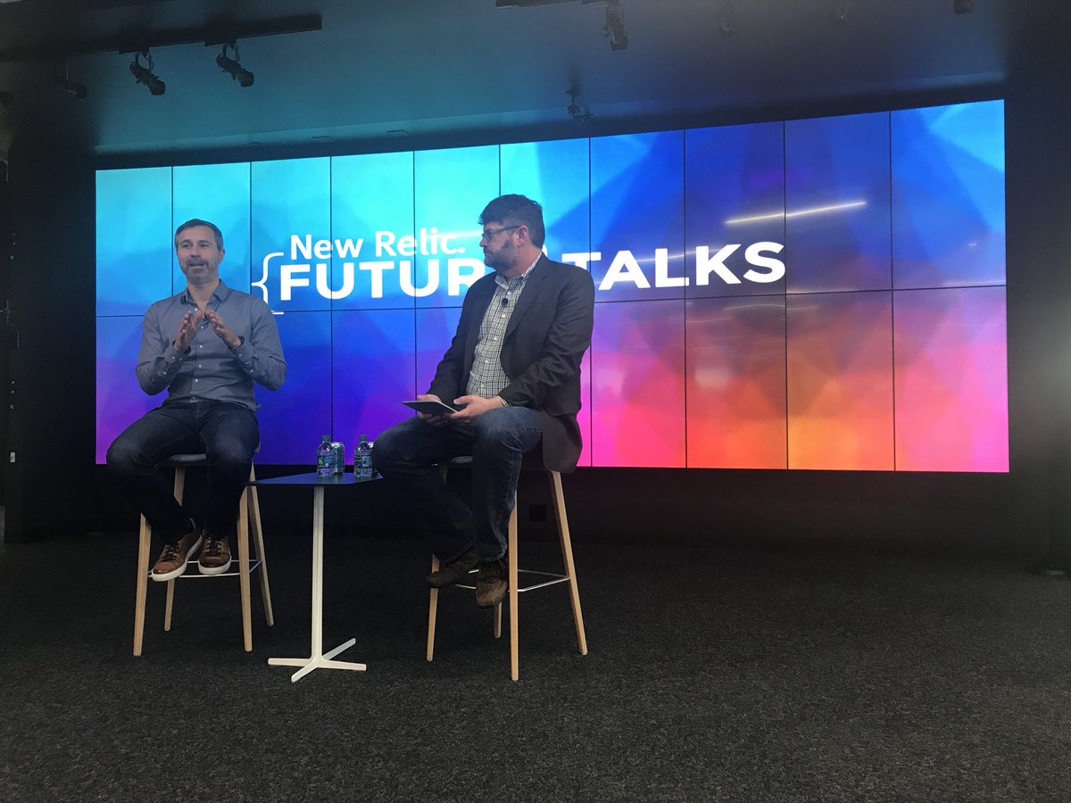 newrelic's tweet image. “Development teams have to take call for the services that they build.” - CPO Jim Gochee chatting with @tomkrazit re: @newrelic’s DevOps journey #FutureTalks #PdxTech
