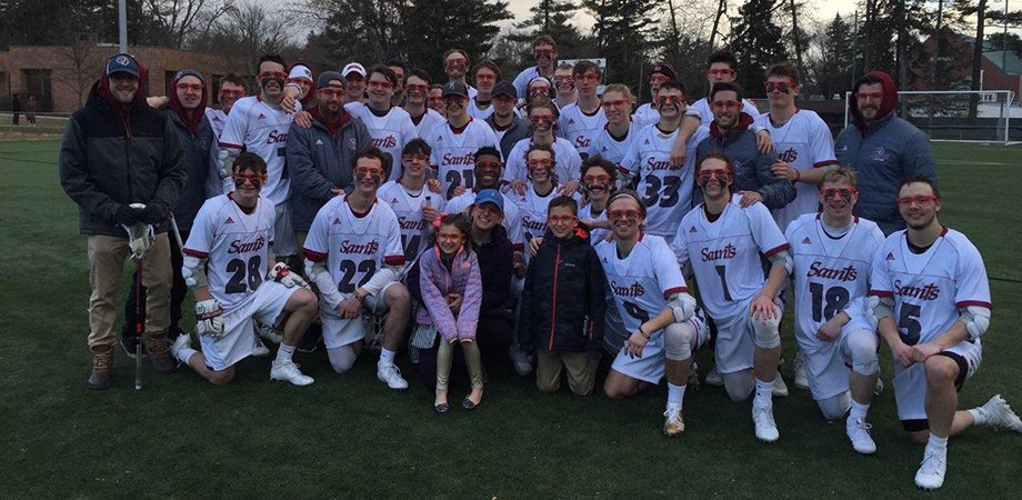 AQMensLax's tweet photo. Saints fend off #10 Saint Mary, win 11-9: https://t.co/3cepXJ2Mer #SaintsWin @AQSaints https://t.co/4LqLnc6fME