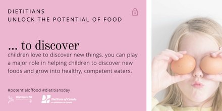 bite_wize's tweet photo. #dietitians are in a great position to help you and your family discover new exciting ways to prepare food! #dietitiansday is tomorrow! #potentialoffood @DietitiansNZ @DietitiansCAN https://t.co/8qvaFJAosM