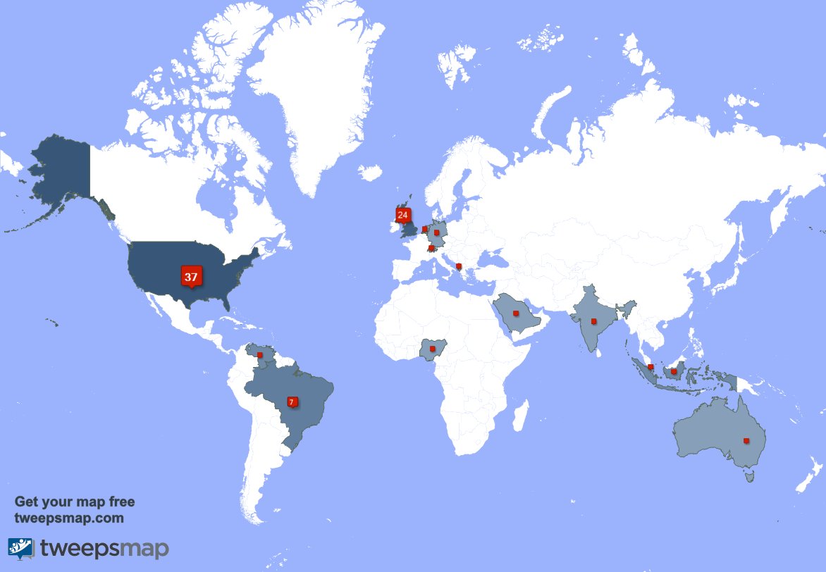 Countless907's tweet image. My followers live in USA (37%), UK.(24%)... Get your map: tweepsmap.com/!christy844