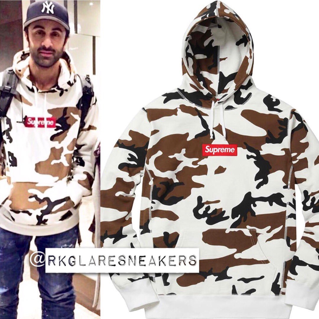 🔥 Ranbir's Awesomeness 🔥 on X: A fan spotted Ranbir Kapoor in Sophia,  Bulgaria wearing #Supreme Box Logo Hooded Sweatshirt in Camo print. He has  been there for a month filming his