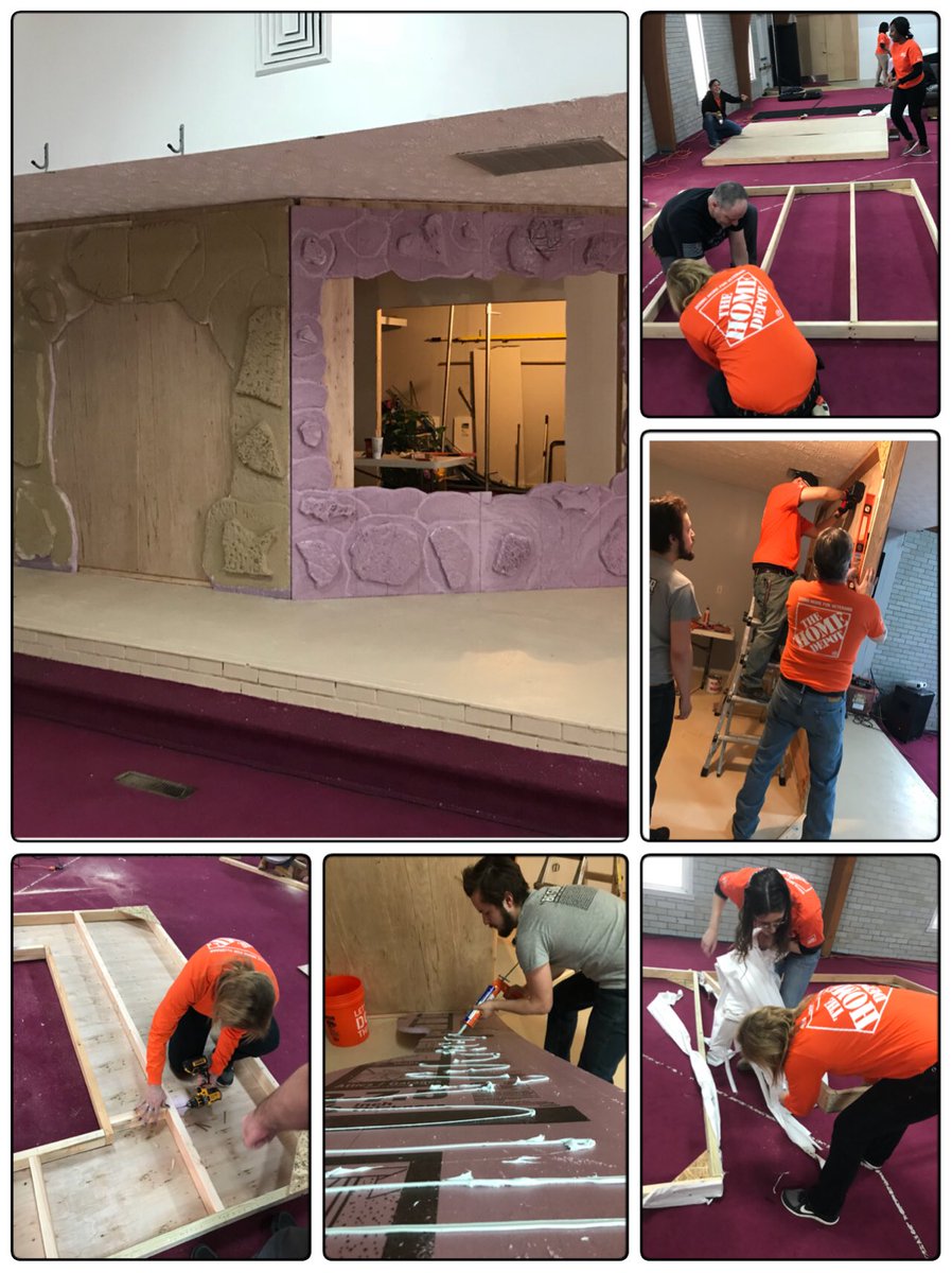 SypniewskiScott's tweet photo. #TeamDepot today @W58st Church of God. Helping build a stage backdrop for Youth Ministry w/ the help of @LorainHd6930 @3817HD @6857steelyard @hdbrunswick3875. #CLEfoodbank https://t.co/zKisAPmZIj