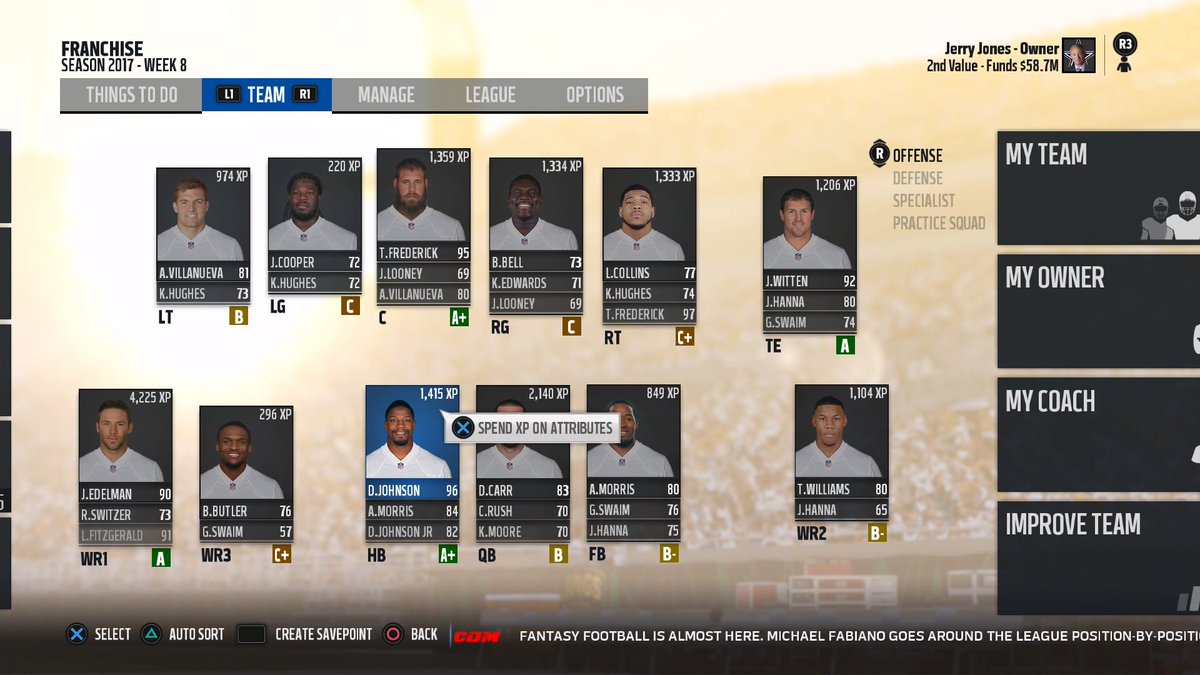 my2knfl's tweet photo. Cowboys updated Roster #PS4share https://t.co/rYuzWcvSSr