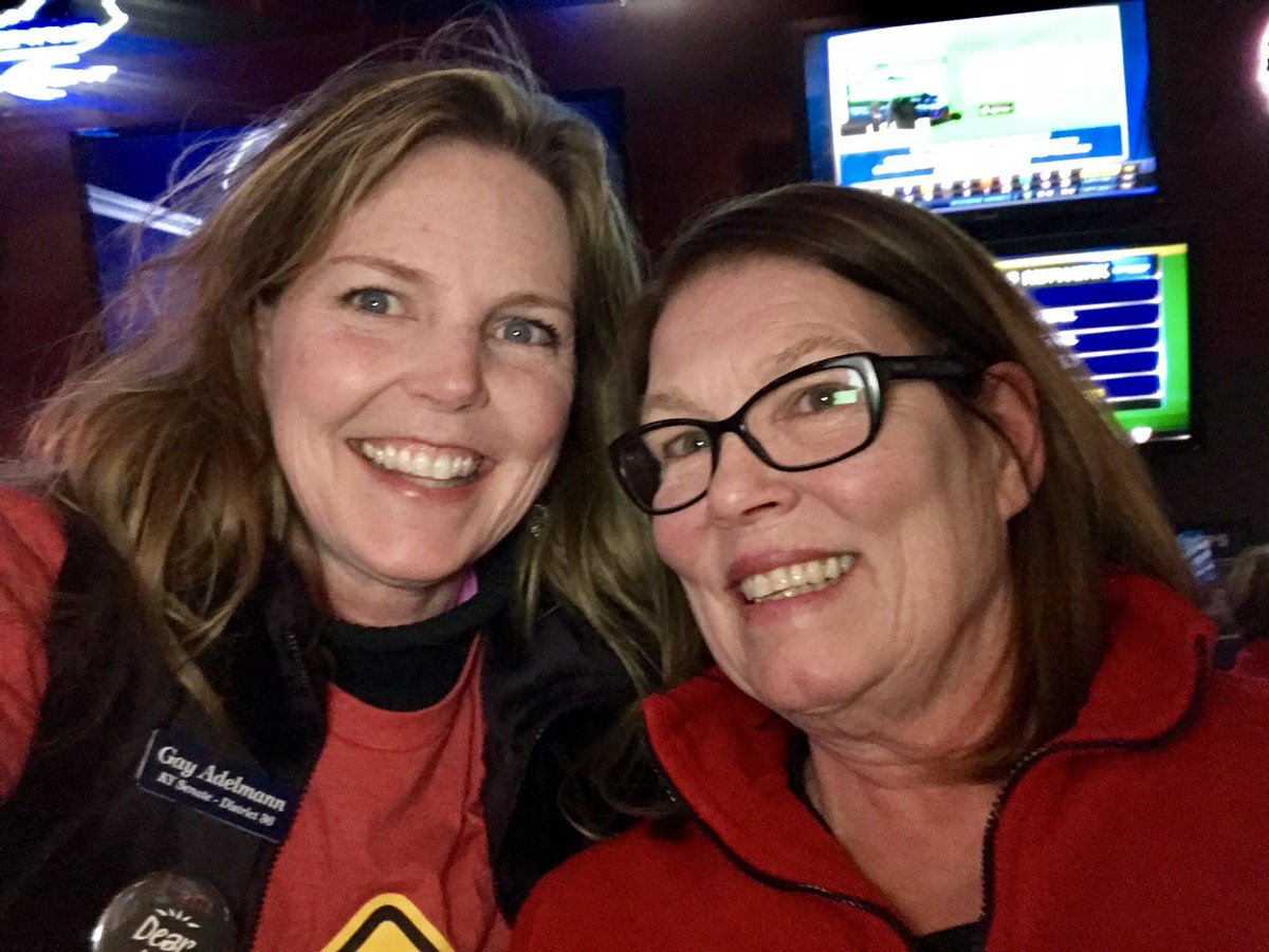 ShayAdelmann's tweet photo. Everyone, meet the amazing shero behind the #WeveHadEnough banner at today’s rally. #SharonFromShelbyville, I am proud to be in these trenches with you, sister. #KillTheBill #FindRevenueFirst #StupidBill1 @sharonfleck @lucywaterbury @nema @bubenny5 @Kyducation @SOS_KY @Dear_JCPS https://t.co/2QJwXy2vUD