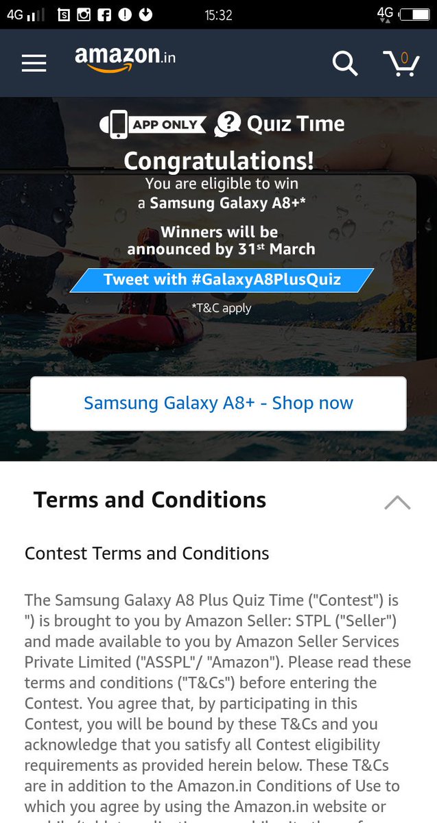 MeVikramJadhav1's tweet image. last week another quiz of the amazon Samsung Galaxy A8+ 
#galaxya8plusquiz