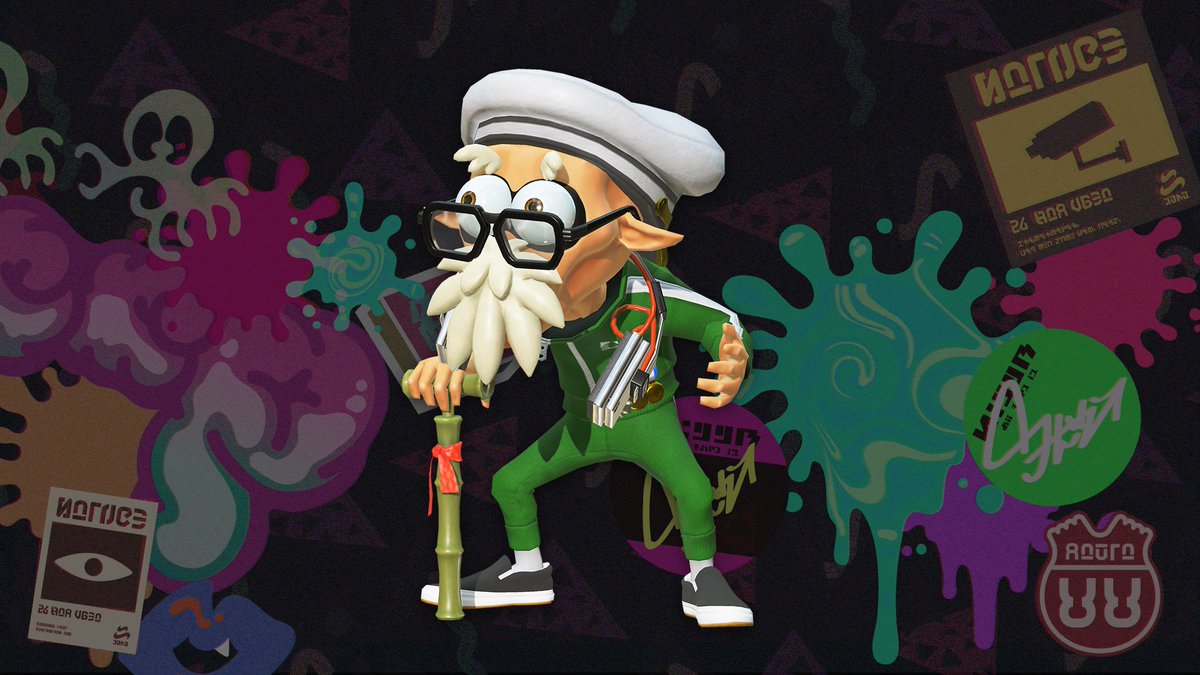 Splatoon スプラトゥーン オクト 彼は アタリメ司令 タコ軍団から人知れずイカ世界を守る New カラストンビ部隊 を率いている 年老いてはいるが 誇り高き歴戦の勇士だ 弟子の 3号 と共にパトロールをしていたはずだが なぜか地下世界に