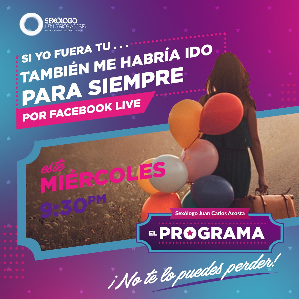 Sexologo_Acosta's tweet photo. ¡No te pierdas el programa el próximo miércoles en punto 9:30pm!
 ¡Estará muy interesante! Te espero! https://t.co/94dzE4sWpe