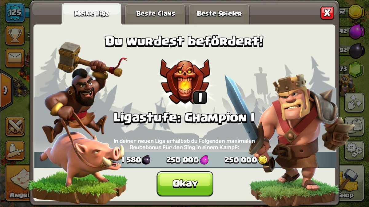 DeejaCOC's tweet photo. Champion 1 ✔
Neuer Rekord ✔
Keine Zaubertränke mehr ✔

Etwas später als gedacht, aber Titan rückt in greifbare Nähe.👌
Jetzt erstmal die Def abwarten.

#clashofclans #push #champion #titan #rh9 #eventserver #gcc #clasherstats #gems https://t.co/C4ZFLdzdAX