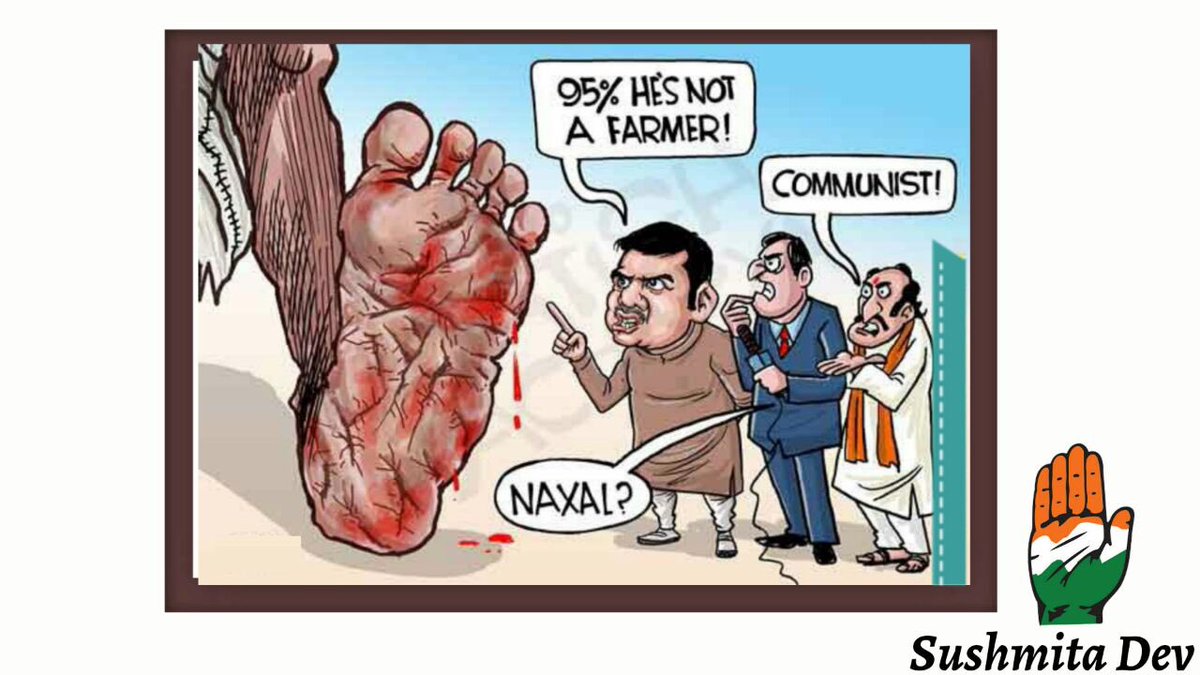 Such a desperate attempt to discredit a mass movement of farmers in Maharashtra has left the BJP leaders discredited.
