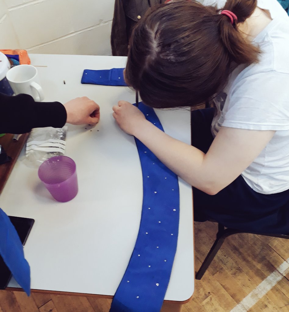 We've been busy preparing for @dert2018 - dancing, stepping, cleaning swords etc. But applying more diamanté to kit, that has to be the most important element of prep. #moresparkles #weliketosparkle