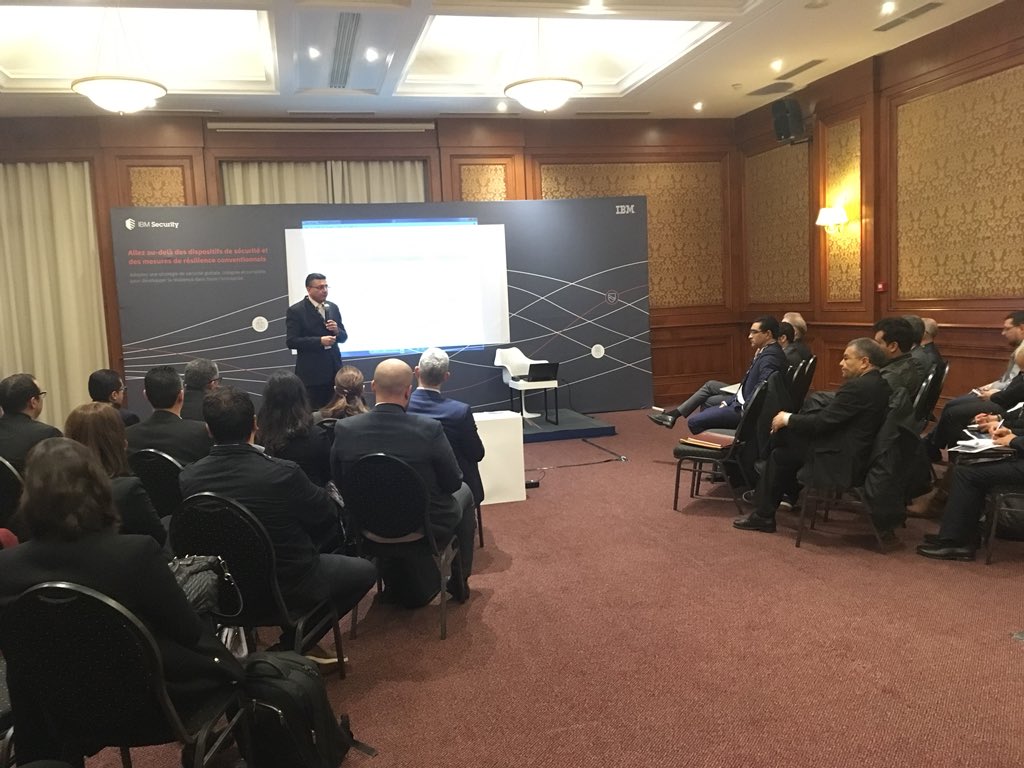 ELYESTALEB's tweet photo. Mr @chawkigaddes talks about the #GDPR and #sensitive_data to the #Tunisian Banks leaders #IBM @IBMMEA  @IBMSecurity #CIO #CISO https://t.co/son8TMFubH