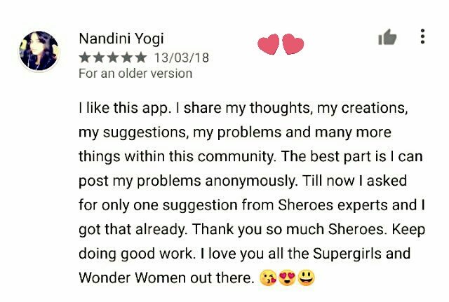 sheroes's tweet image. Thoroughly touched by this review by a community member! Talk to a counsellor, share your stories or just start a conversation in our communities here: shrs.me/m/IYbSR5wp3I #CircleOfSupport