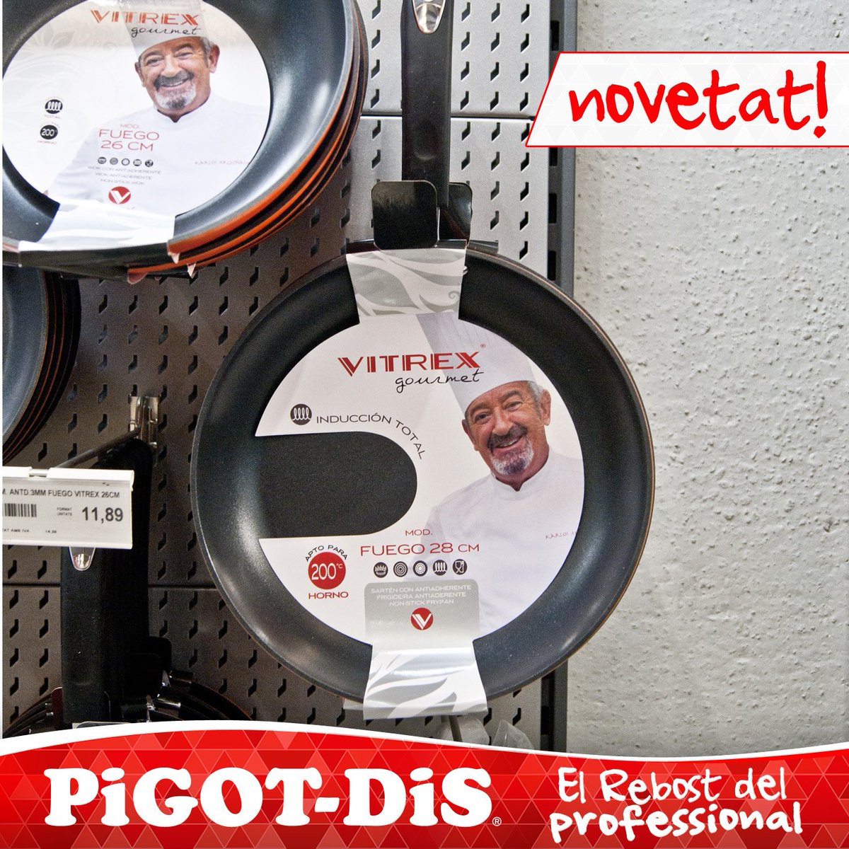 Pigotdis's tweet photo. https://t.co/sTJ59oGnKg
Ref: 19095 Paella alumini 3mm mod. Fuego VITREX unitat 28cm
Codi EAN: 8429113134365
#alimentació #hostaleria #lleida #food #catalunya #supermercat #carry #imatge #cashandcarry #balaguer #paella #vitrex #gourmet  #bateriacuina #grill #complementscuina https://t.co/S2IksNPBvg